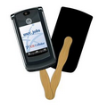 Digital Cell Phone Fast Fan w/ Wooden Handle & 2 Sides Imprinted (1 Day)